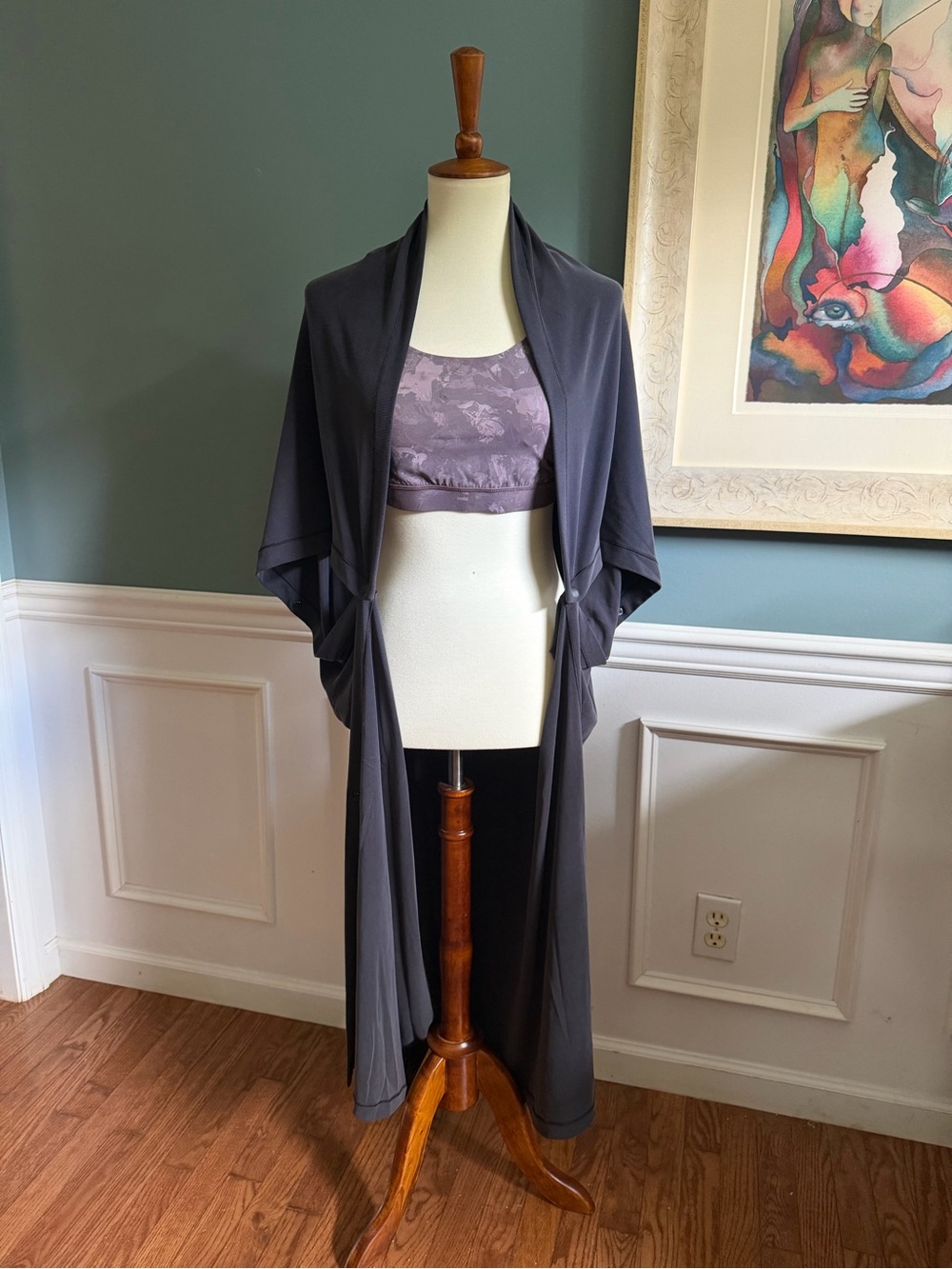 Lululemon Key To Your Heart Wrap. Adjustable to Wrap/Duster/Cardigan in Charcoal